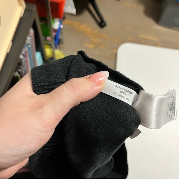 J. Crew 2023 Seaside Pants Linen Blend Black Large Petite LP V2 - Picture 7 of 10